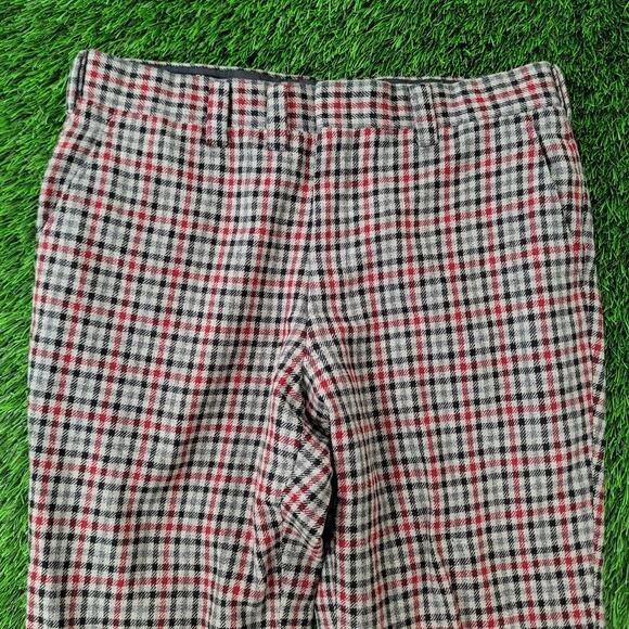 Vintage 80s Wool Plaid Pants Womens 14 34x28 Heavyweight - Picture 12 of 16
